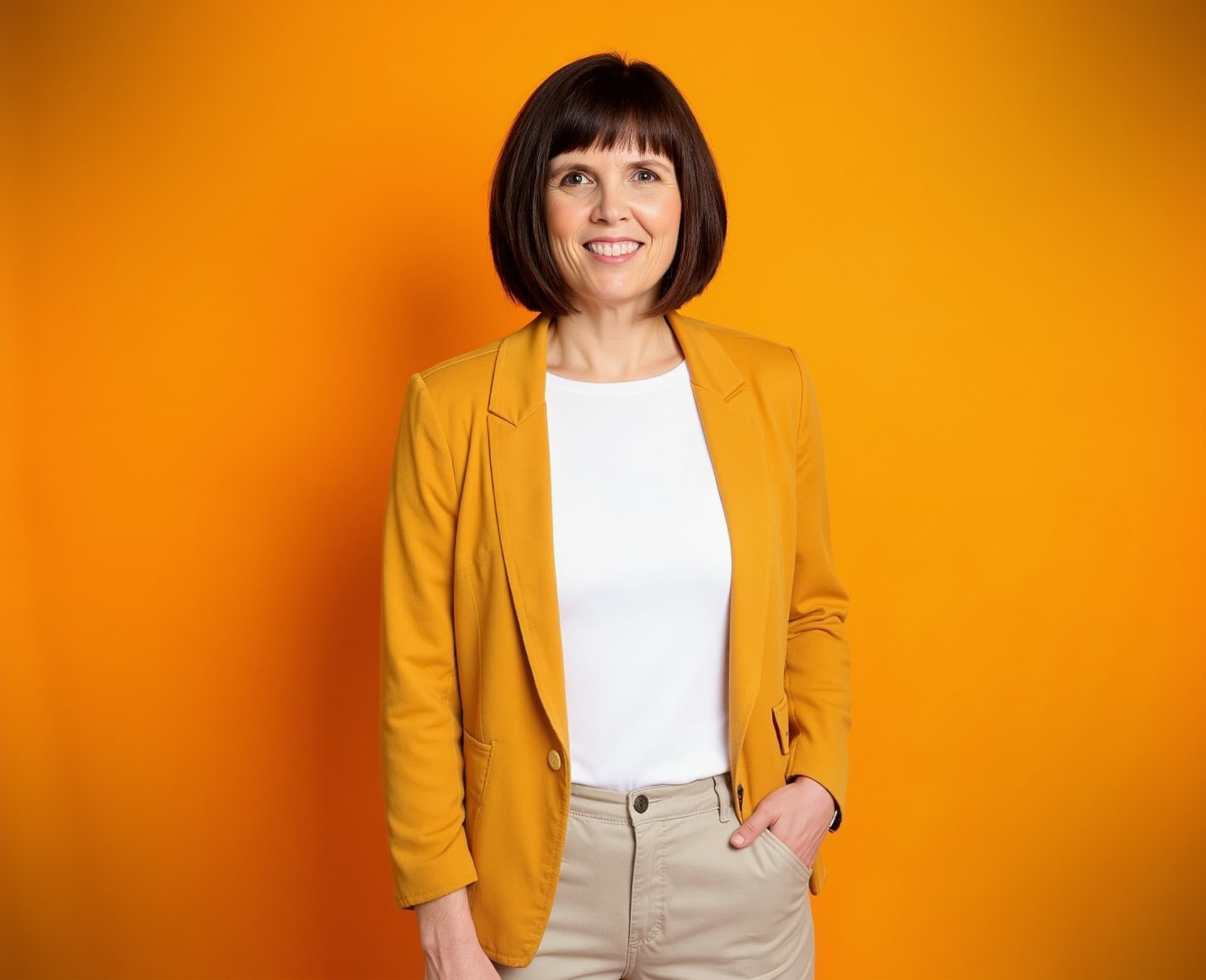 Dr. Tracie Edwards, smiling in a gold blazer